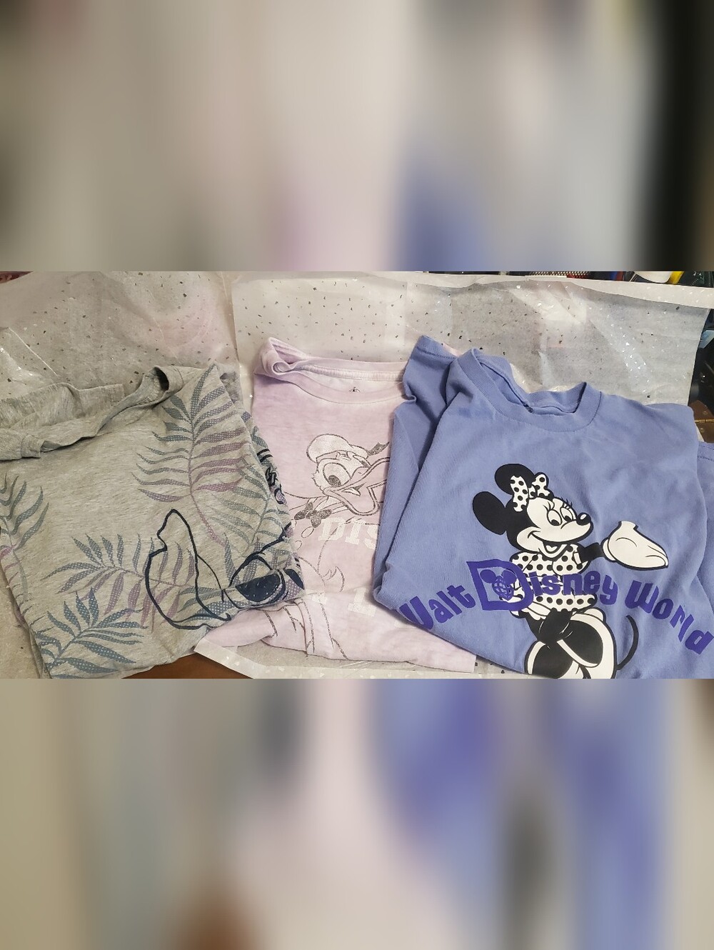 Bundle Of 3 Disney Parks T-Shirt's Size Small Stitch Donald Duck Minnie Mouse